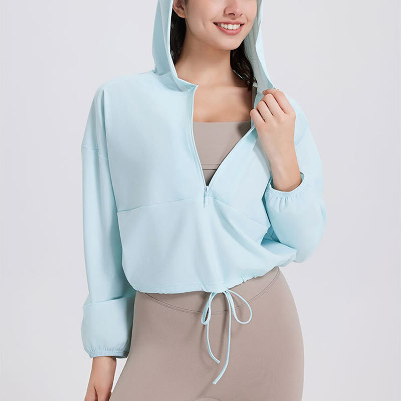 Olivenorma Women's Sun Protection Zip Up Athletic Hoodies Yoga Workout Tops - image 9