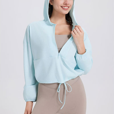 Olivenorma Women's Sun Protection Zip Up Athletic Hoodies Yoga Workout Tops - image 9
