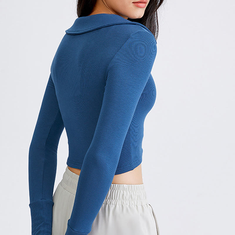 Olivenorma Women's Workout Yoga Jacket Lightweight Zip Up Cropped Athletic Hoodies - image 5