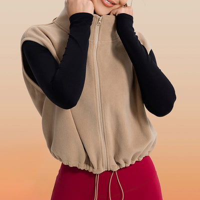 Olivenorma Full Zip Sleeveless Workout Yoga Active Jacket Vest Athletic Hoodies - image 8