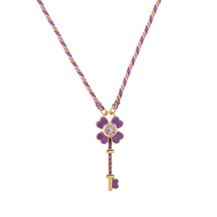 Olivenorma Ward Off Evil Hamsa Hand Evil Eye Tribal Charm Tarot Braided Rope Necklace - Purple Cloved-Key - image 10