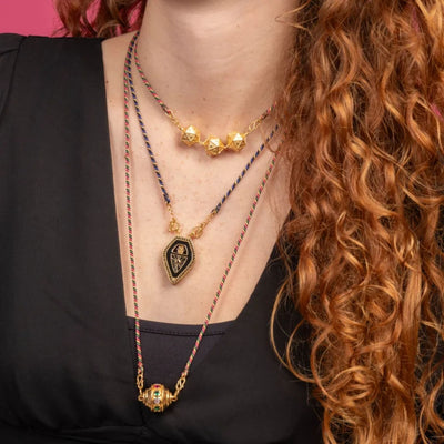 Olivenorma Ward Off Evil Hamsa Hand Evil Eye Tribal Charm Tarot Braided Rope Necklace - image 2