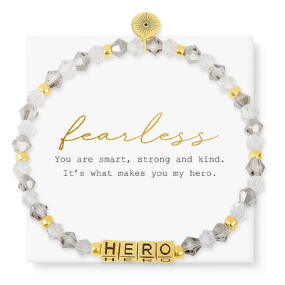 Olivenorma GIRL POWER Letter Words Meaningful Facted Beaded Gemstone Bracelet - HERO (Clear Crystal) - image 13