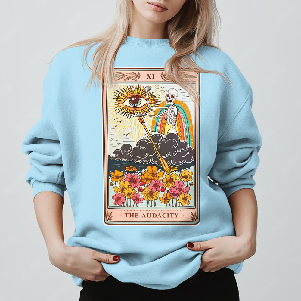Olivenorma THE AUDACITY Skull Tarot Card Unisex Crewneck Pullover Sweatshirt - image 16