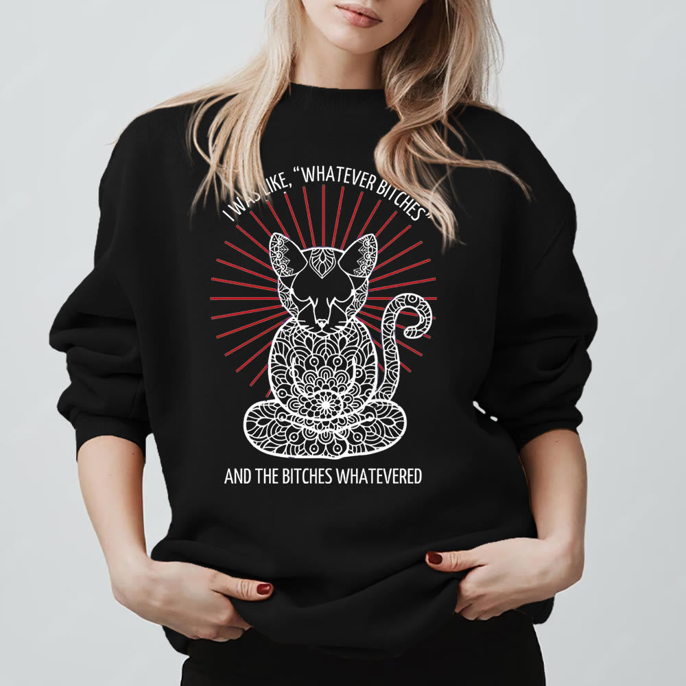 Olivenorma WHATEVER BIT*HES Meditation Inspiritual Long Sleeve Crewneck Sweatshirt - image 6
