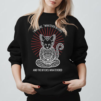 Olivenorma WHATEVER BIT*HES Meditation Inspiritual Long Sleeve Crewneck Sweatshirt - image 6