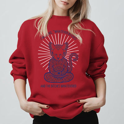 Olivenorma WHATEVER BIT*HES Meditation Inspiritual Long Sleeve Crewneck Sweatshirt - image 12