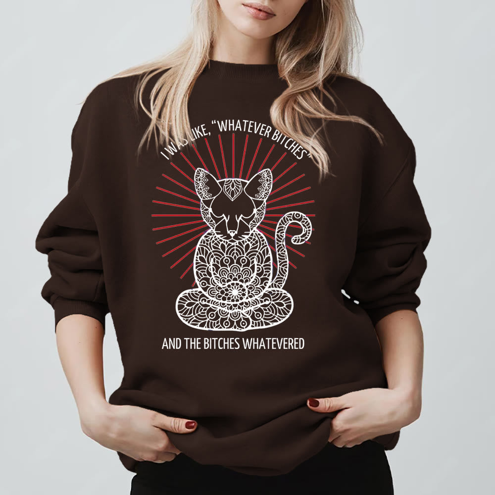 Olivenorma WHATEVER BIT*HES Meditation Inspiritual Long Sleeve Crewneck Sweatshirt - image 10
