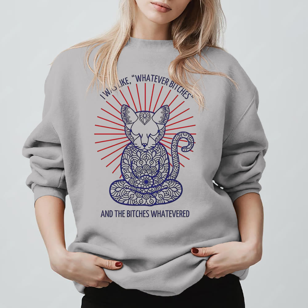 Olivenorma WHATEVER BIT*HES Meditation Inspiritual Long Sleeve Crewneck Sweatshirt - image 8