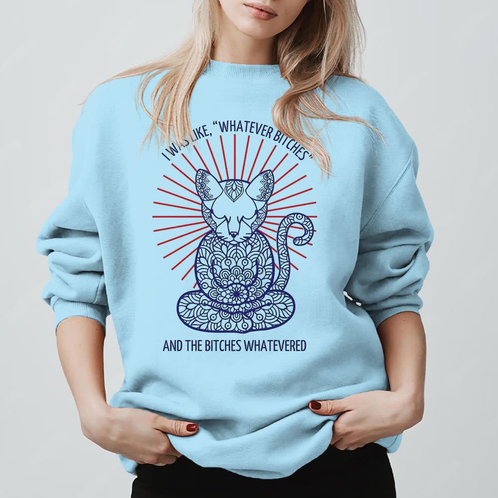 Olivenorma WHATEVER BIT*HES Meditation Inspiritual Long Sleeve Crewneck Sweatshirt - image 16