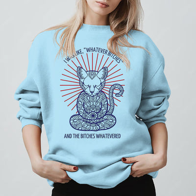Olivenorma WHATEVER BIT*HES Meditation Inspiritual Long Sleeve Crewneck Sweatshirt - image 16