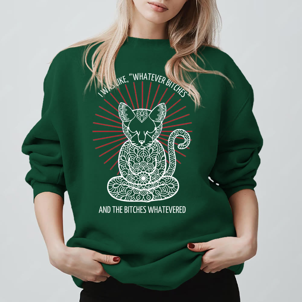 Olivenorma WHATEVER BIT*HES Meditation Inspiritual Long Sleeve Crewneck Sweatshirt - image 14