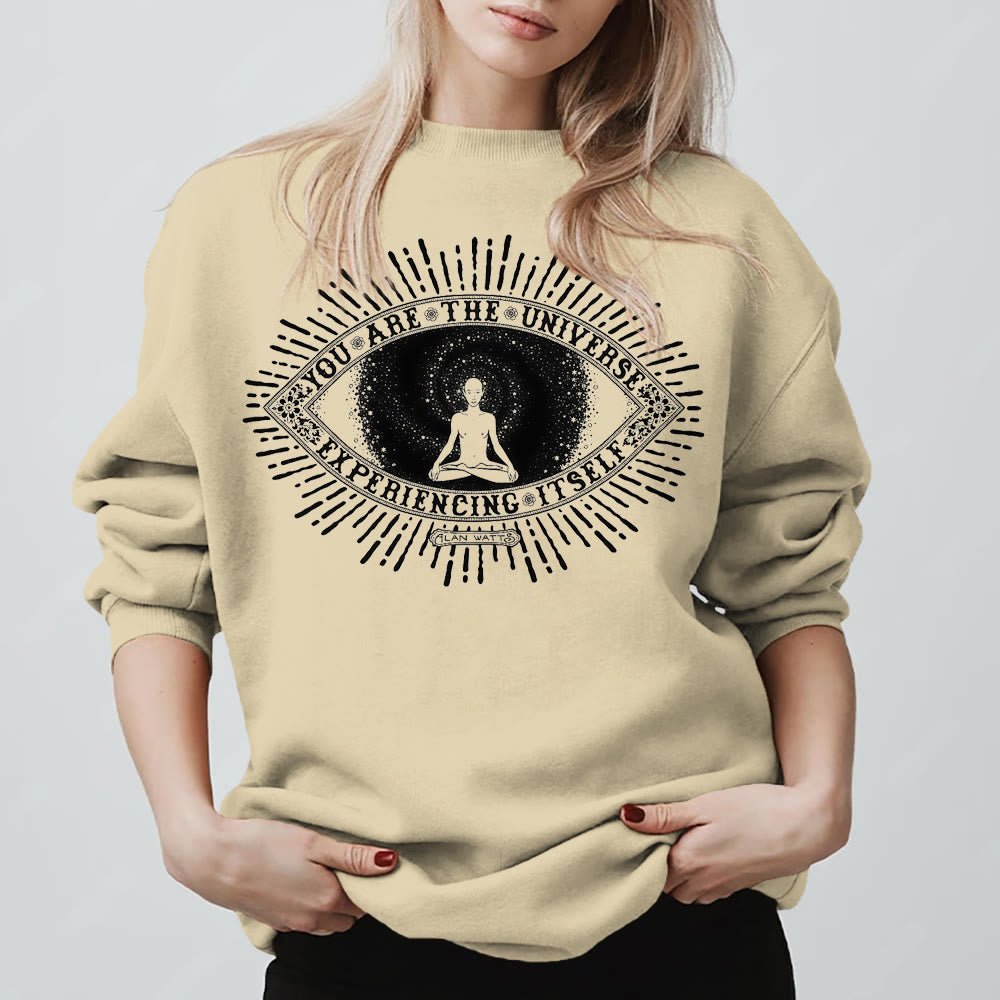 Olivenorma YOU ARE THE UNIVERSE... Motto Inspiritual Fleece Sweatshirt - image 1