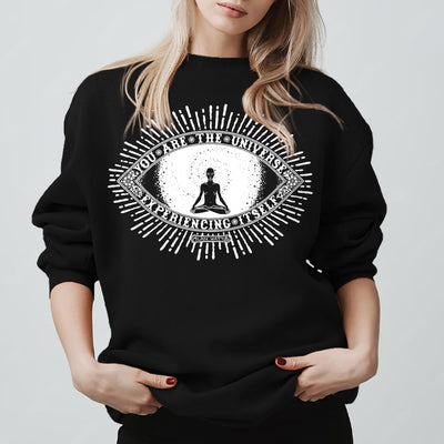 Olivenorma YOU ARE THE UNIVERSE... Motto Inspiritual Fleece Sweatshirt - image 6