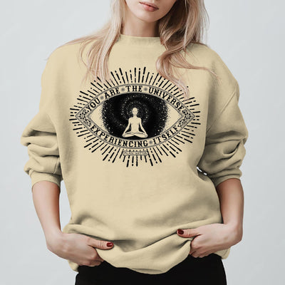 Olivenorma YOU ARE THE UNIVERSE... Motto Inspiritual Fleece Sweatshirt - image 1