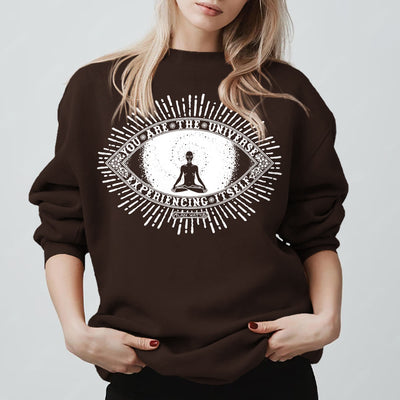 Olivenorma YOU ARE THE UNIVERSE... Motto Inspiritual Fleece Sweatshirt - image 10