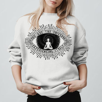 Olivenorma YOU ARE THE UNIVERSE... Motto Inspiritual Fleece Sweatshirt - image 4