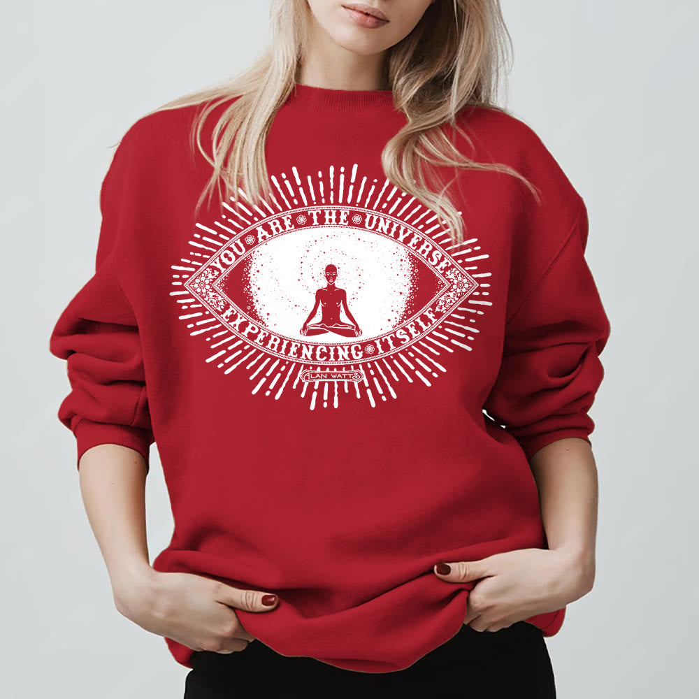 Olivenorma YOU ARE THE UNIVERSE... Motto Inspiritual Fleece Sweatshirt - image 12