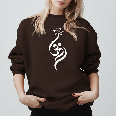 Olivenorma Lightweight OM Symbol Lotus Meditation Inpiritual Fleece Sweatshirt - image 11