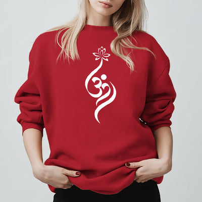 Olivenorma Lightweight OM Symbol Lotus Meditation Inpiritual Fleece Sweatshirt - image 15