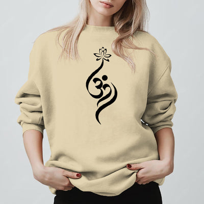 Olivenorma Lightweight OM Symbol Lotus Meditation Inpiritual Fleece Sweatshirt - image 13