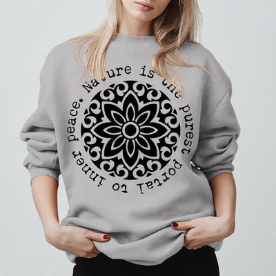 Olivenorma NATURE IS THE PUREST PORTAL TO INNER PEACE Fleece Inspiritual Sweatshirt - image 1