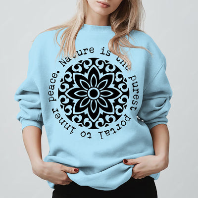Olivenorma NATURE IS THE PUREST PORTAL TO INNER PEACE Fleece Inspiritual Sweatshirt - image 16
