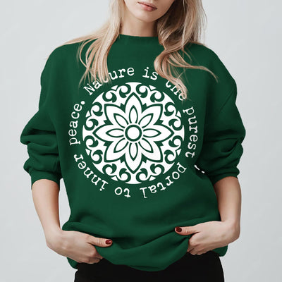 Olivenorma NATURE IS THE PUREST PORTAL TO INNER PEACE Fleece Inspiritual Sweatshirt - image 14