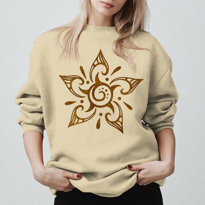 Olivenorma Tribal Mystical Spiritual Growth Floral Fleece Pullover Sweatshirt - image 12