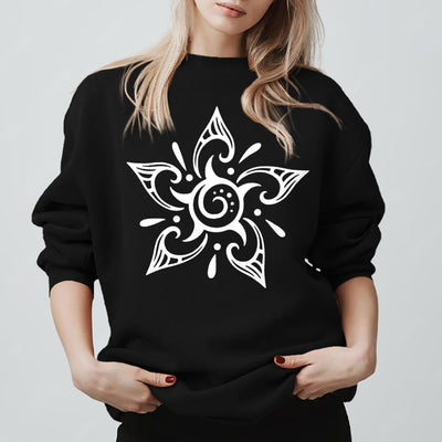 Olivenorma Tribal Mystical Spiritual Growth Floral Fleece Pullover Sweatshirt - image 6