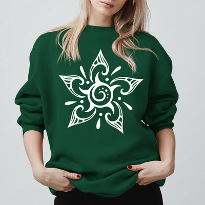 Olivenorma Tribal Mystical Spiritual Growth Floral Fleece Pullover Sweatshirt - image 14
