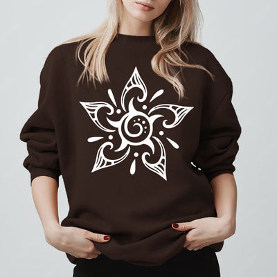 Olivenorma Tribal Mystical Spiritual Growth Floral Fleece Pullover Sweatshirt - image 10
