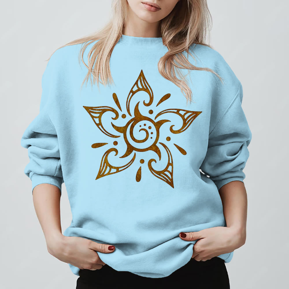 Olivenorma Tribal Mystical Spiritual Growth Floral Fleece Pullover Sweatshirt - image 16