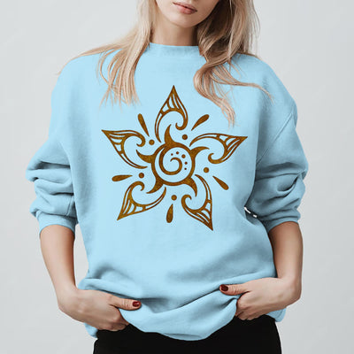 Olivenorma Tribal Mystical Spiritual Growth Floral Fleece Pullover Sweatshirt - image 16