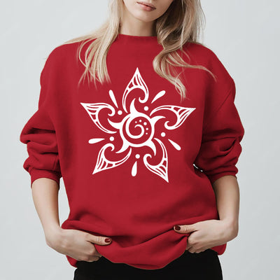 Olivenorma Tribal Mystical Spiritual Growth Floral Fleece Pullover Sweatshirt - image 1