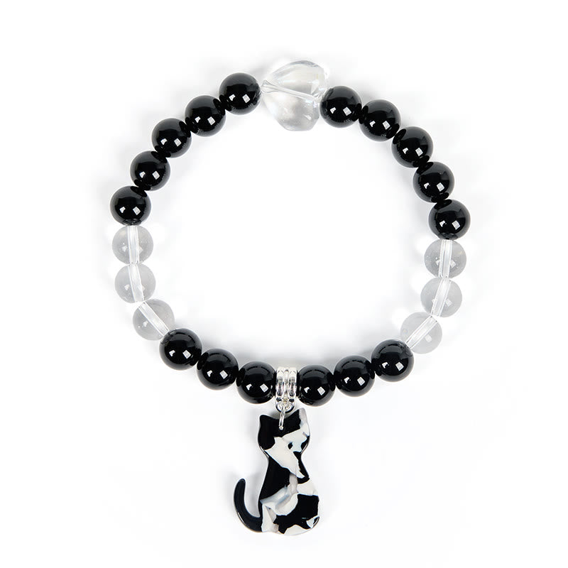 Olivenorma Guardian Tuxedo Cat Gemstone Bracelet - image 4