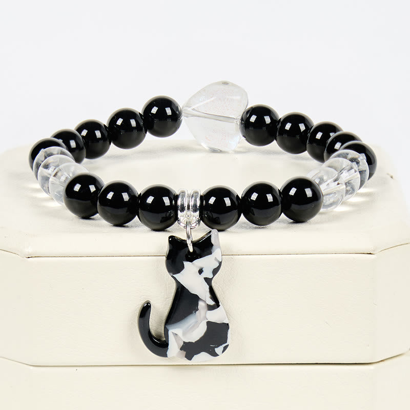 Olivenorma Guardian Tuxedo Cat Gemstone Bracelet - image 3