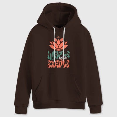 Olivenorma INHALE & EXHALE Lotus Yoga Meditation Fleece Sweater Unisex Long Sleeve Hoodies - image 9