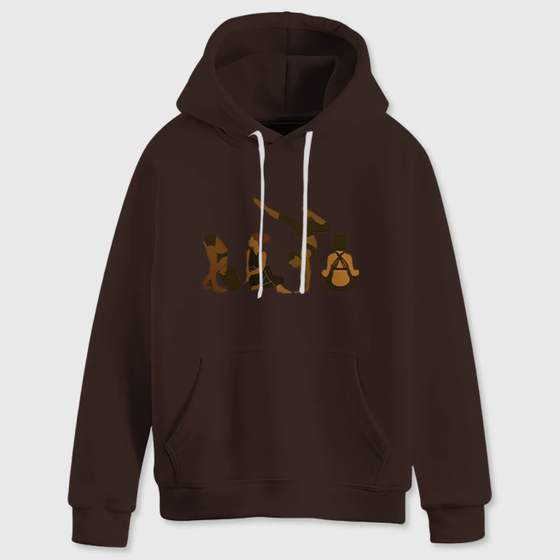 Olivenorma Black Woman Yoga Pose Sweaters Unisex Fitness Workout Meditation Fleece Hoodies - image 11