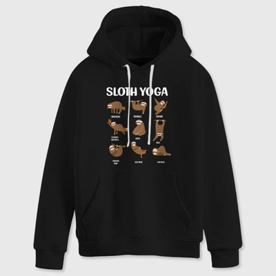 Olivenorma Funny Sloth Yoga Poses Meditation Yoga Sweatshirts Fleece Hoodies - image 5
