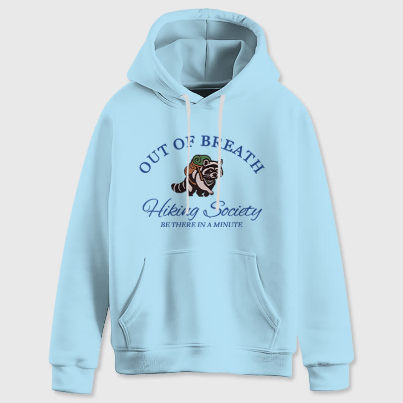 Olivenorma OUT OF BREATH Raccoon Healing Sweaters Unisex Fleece Tops Loose Fits Hoodies - image 17