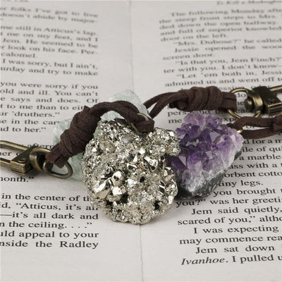 Olivenorma Natural Raw Crystal Gemstone Pendant Variety Keychain - image 21