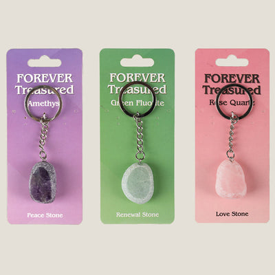 Olivenorma Natural Gemstone Keychains - Renewal & Love & Peace Themed - image 9