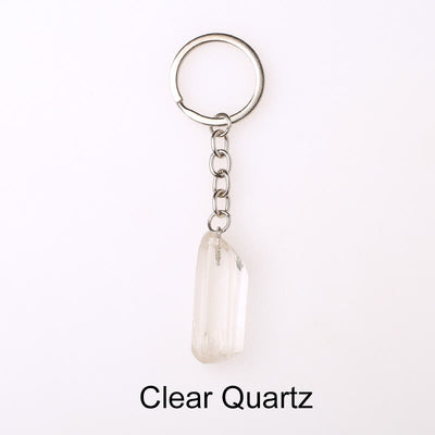 Olivenorma Unique Raw Crystal Raw Gemstone Keychain - Clear Quartz-2 - image 2