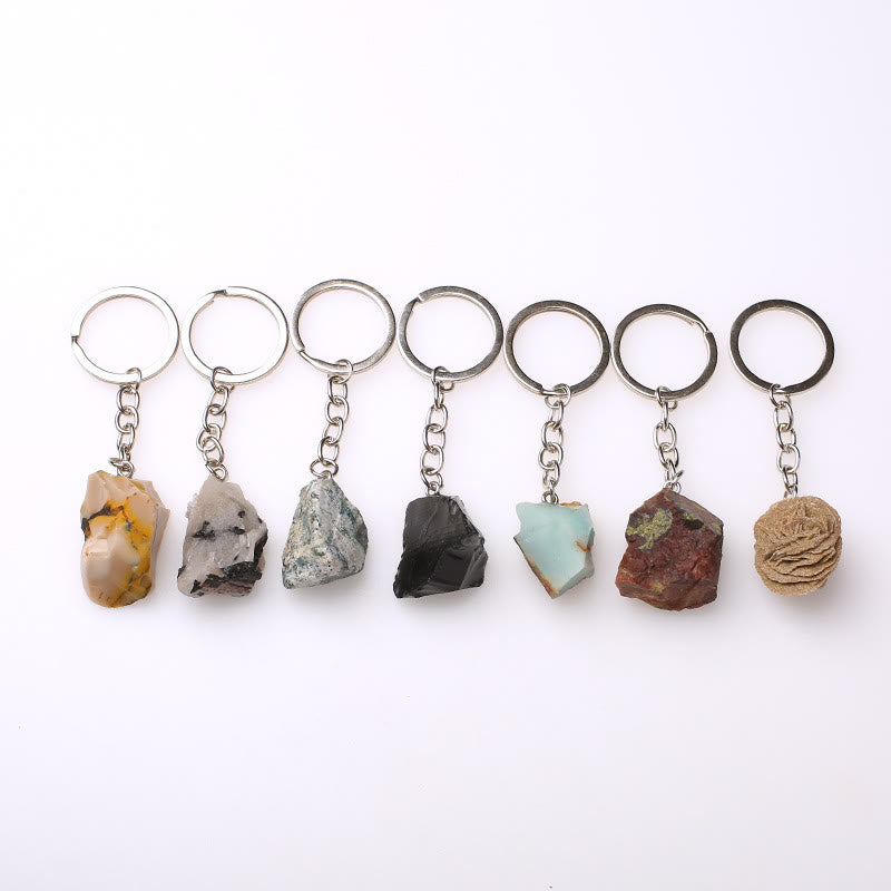 Olivenorma Unique Raw Crystal Raw Gemstone Keychain - image 79