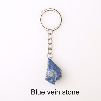 Olivenorma Unique Raw Crystal Raw Gemstone Keychain - Blue Vein Stone - image 63