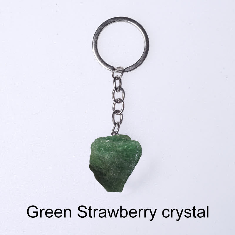 Olivenorma Unique Raw Crystal Raw Gemstone Keychain - Green Strawberry Crystal - image 71