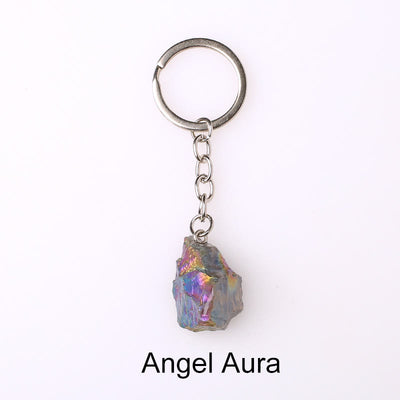 Olivenorma Unique Raw Crystal Raw Gemstone Keychain - Angel Aura - image 12
