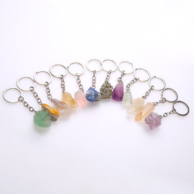 Olivenorma Unique Raw Crystal Raw Gemstone Keychain - image 75