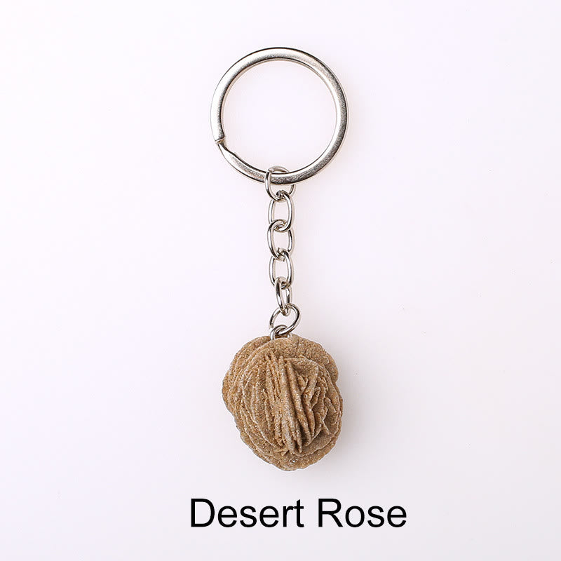 Olivenorma Unique Raw Crystal Raw Gemstone Keychain - Desert Rose - image 42